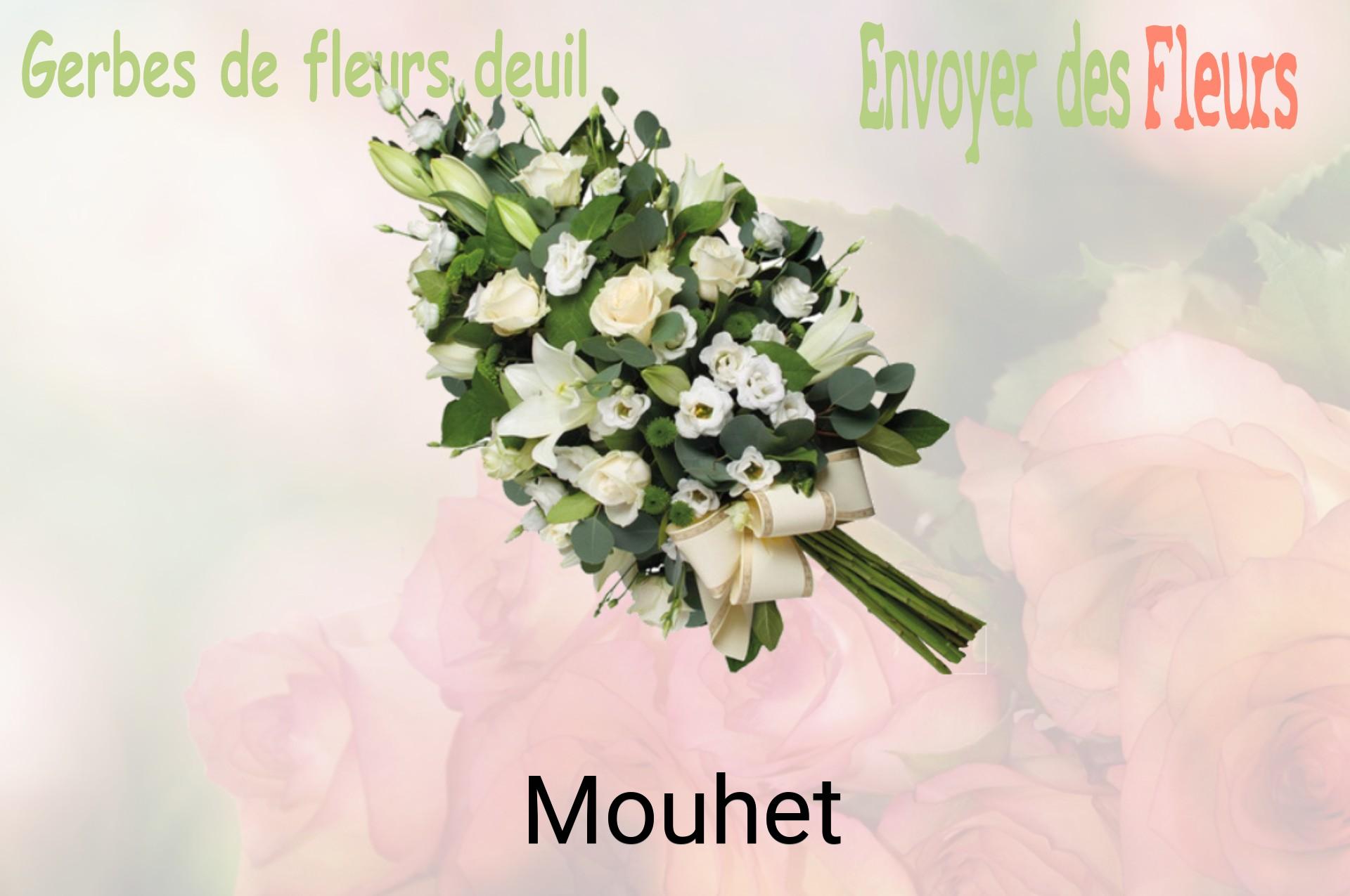 Gerbe de fleurs de deuil livrée à Mouhet